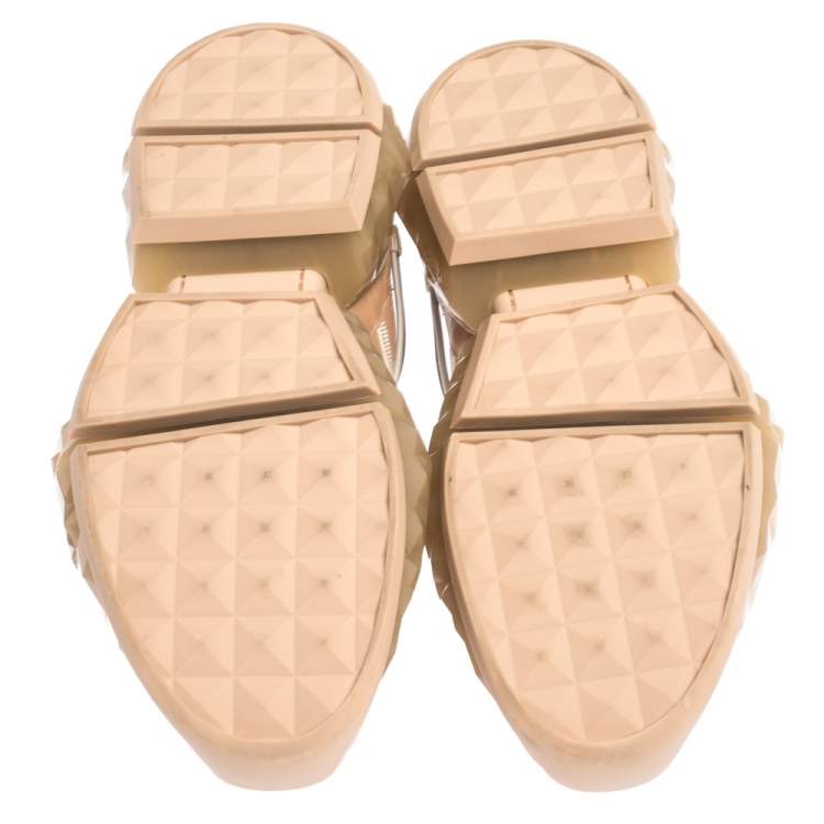 مملوكة مسبقًا Jimmy Choo Multicolor Leather And Mesh Diamond Trail Sneakers Size 40