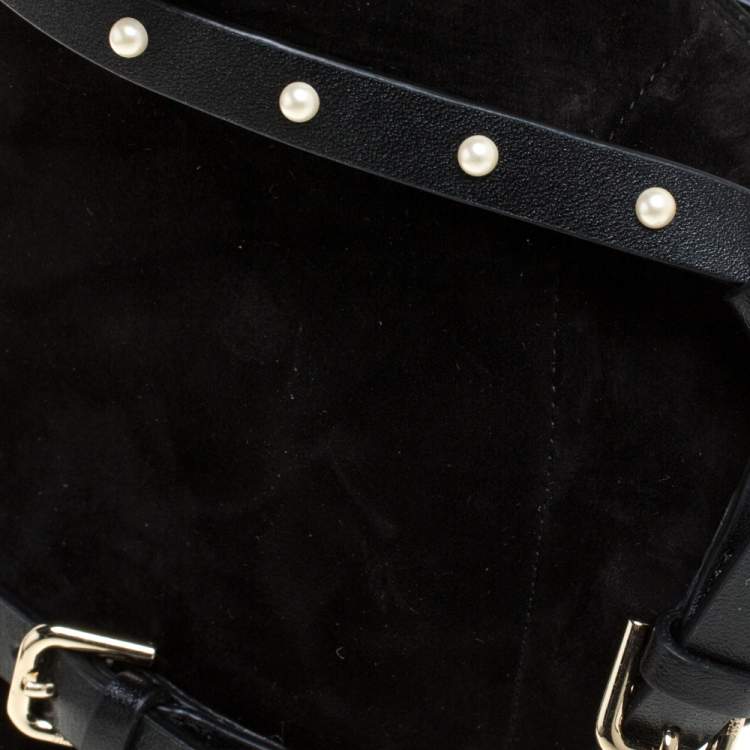 مملوكة مسبقًا Jimmy Choo Black Stretch Suede Leather Brianna 100 Embellished Ankle Boots Size 37