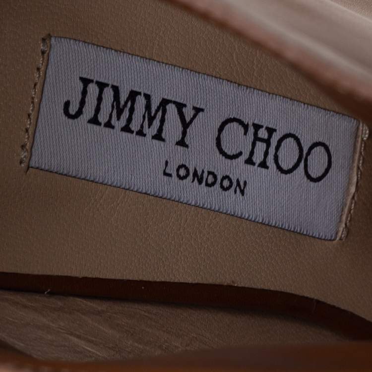 مملوكة مسبقًا Jimmy Choo Brown Leather Memphis Tie Up Ankle Booties Size 37.5