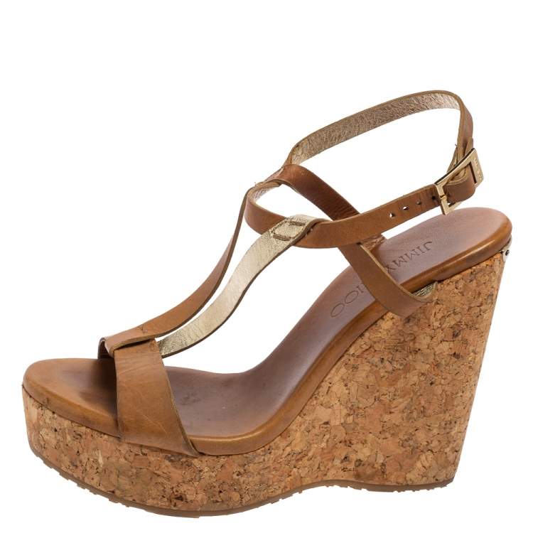 Bamboo Women's Shoes high heels Platform Cork Strappy wedges Sandals  3colors size W6