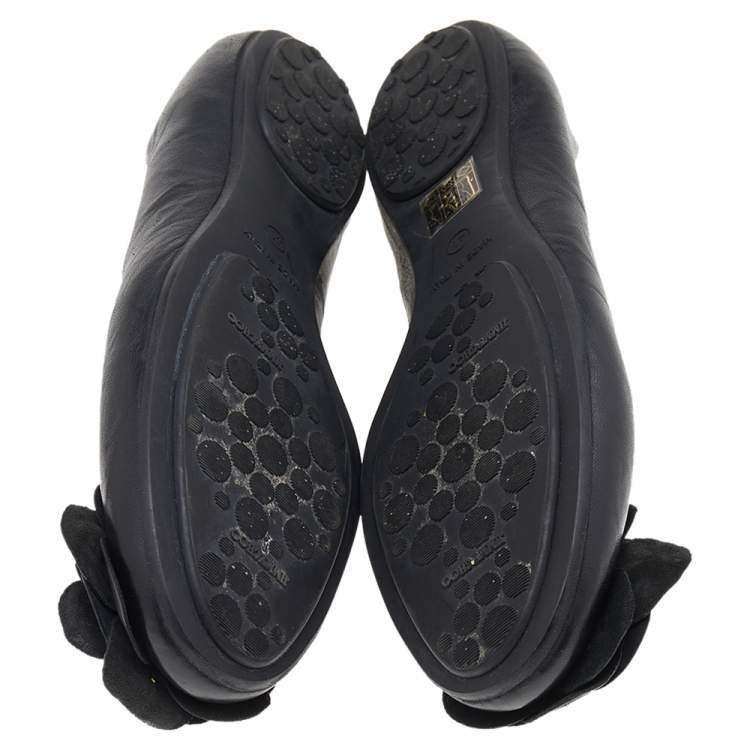 مملوكة مسبقًا Jimmy Choo Black Leather Ballet Flats Size 41