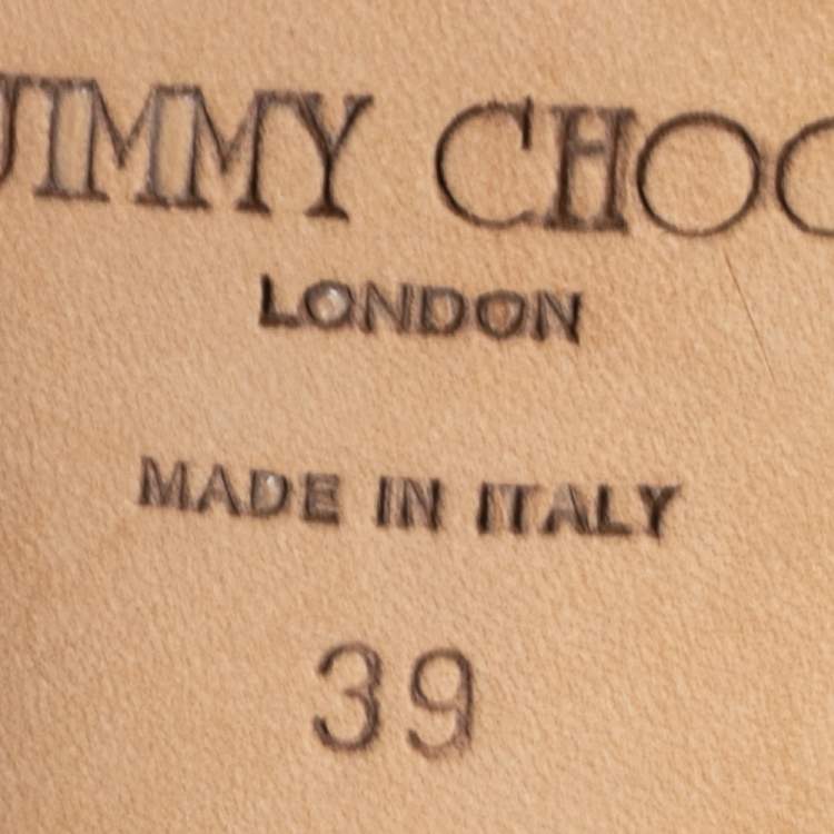 Pre Owned Jimmy Choo Burgundy/Gold Velvet and Leather Maury Strappy Sandals Size 39