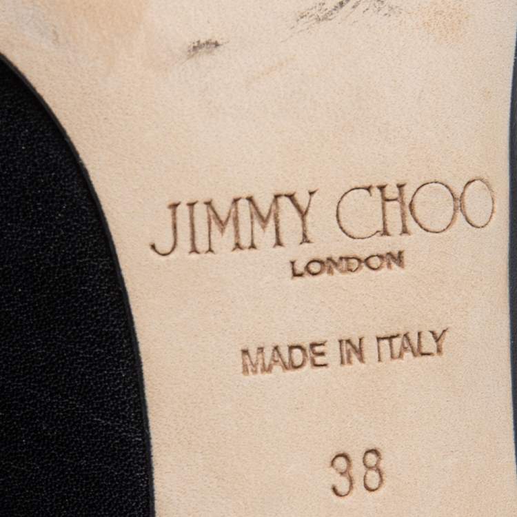 Pre Owned Jimmy Choo  Black Leather Avril Pumps Size 38