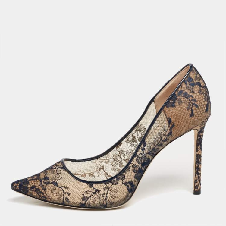 Pointy Toe Jimmy Choo Romy 85 Lace Pumps Buy Jimmy Choo Black Love - Main Image
