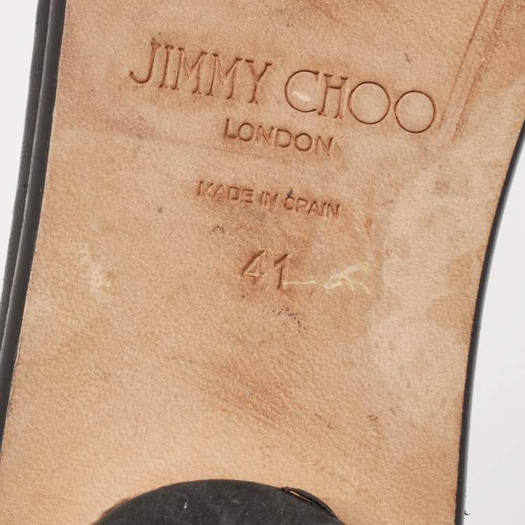 مملوكة مسبقًا Jimmy Choo Two-Tone Coarse Glitter Nanda Flat Slides Size 41