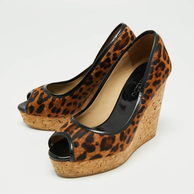 Jimmy choo discount leopard wedges