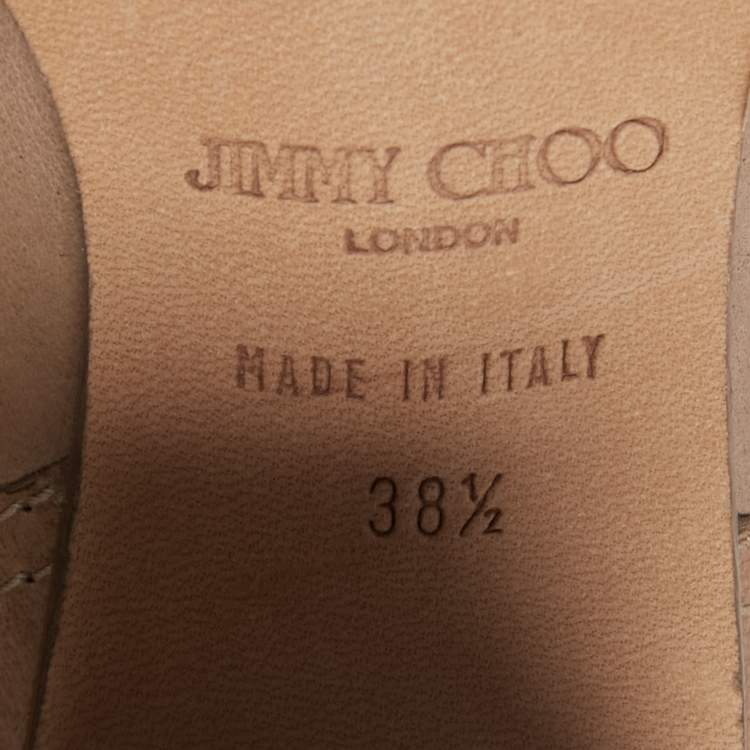مملوكة مسبقًا Jimmy Choo Brown Leather Buckle Detail Ankle Boots Size 38.5