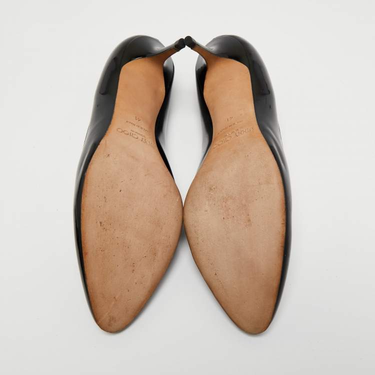 مملوكة مسبقًا Jimmy Choo Black Patent Leather Gilbert Pumps  Size 41