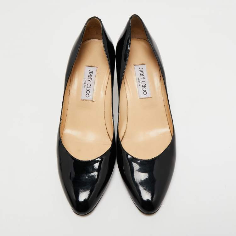 مملوكة مسبقًا Jimmy Choo Black Patent Leather Gilbert Pumps  Size 41