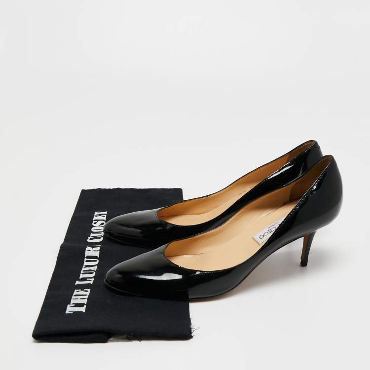 مملوكة مسبقًا Jimmy Choo Black Patent Leather Gilbert Pumps  Size 41