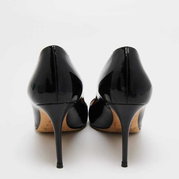 Pre Owned Jimmy Choo Black Patent Leather  Pumps Size 37.5