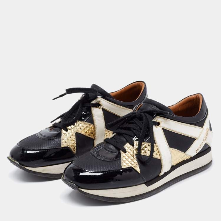 Jimmy Choo Leather and Patent Low Top Sneakers Size 39 Jimmy Choo | TLC