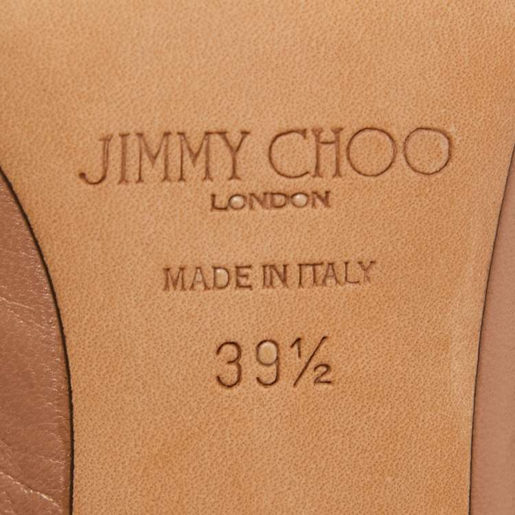 مملوكة مسبقًا Jimmy Choo Beige Leather Erin Slingback Pumps Size 39.5