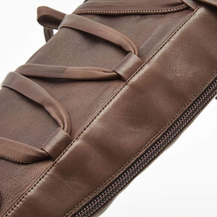 Pre Owned Jimmy Choo Brown Leather Knee Length Boots Size 38