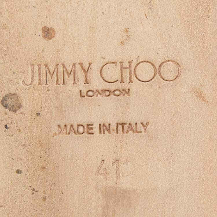 Pre Owned Jimmy Choo Brown Leather Watson Ballet Flats Size 41