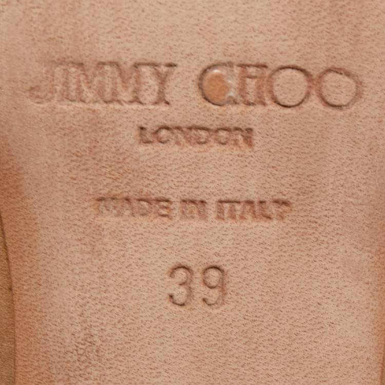 Pre Owned Jimmy Choo Btown Suede Clue Slingback Peep Toe Sandals Size 39