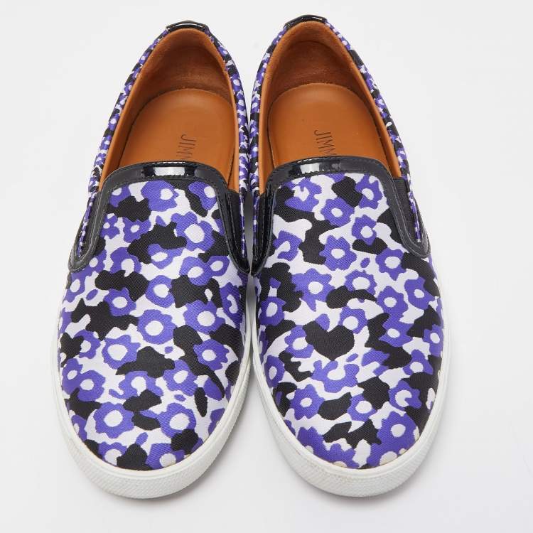 Pre Owned Jimmy Choo Multicolor Demi and Patent Slip On Sneakers Size 37.5