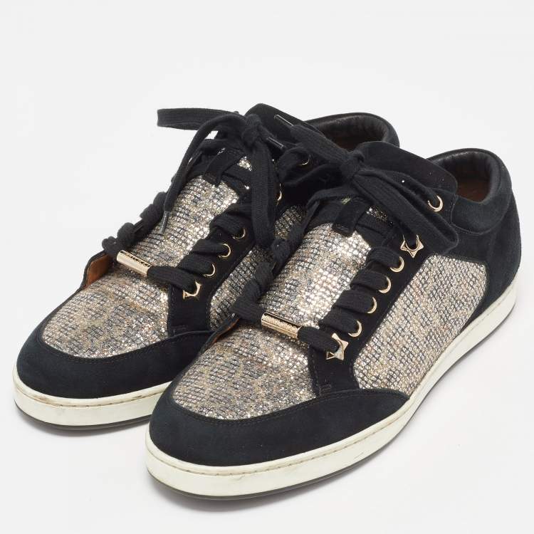 Jimmy choo miami glitter 2024 sneakers