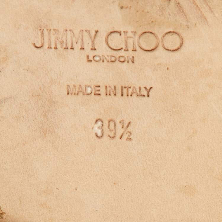 Pre Owned Jimmy Choo Black Suede and Leather Ankle Boots Size 39.5