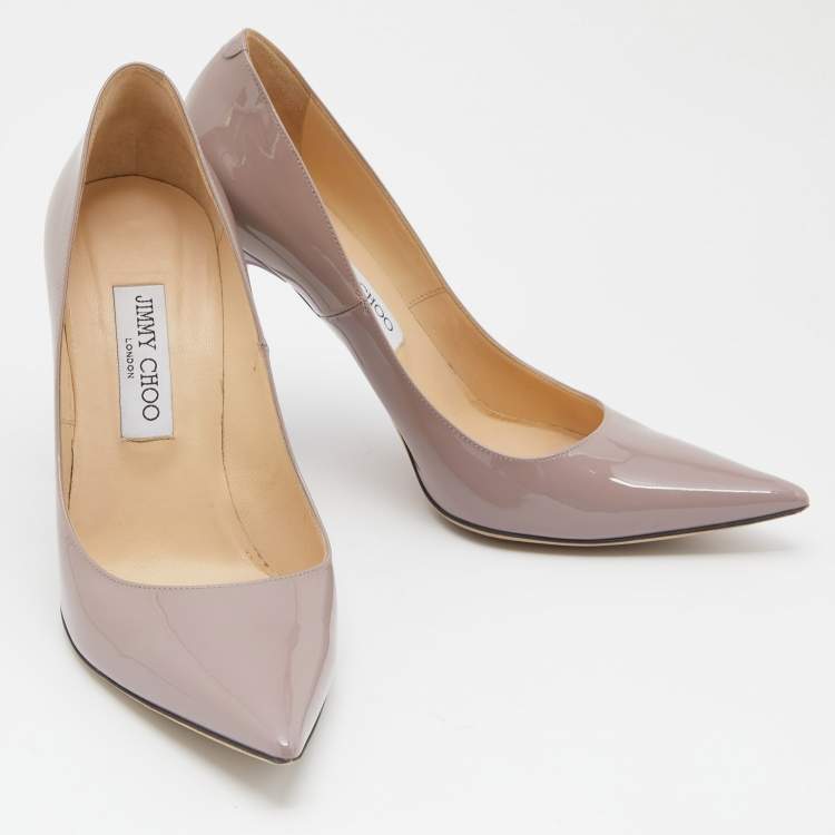 Pre Owned Jimmy Choo Old Rose Patent Leather Love Pointed Toe Pumps Size 39
