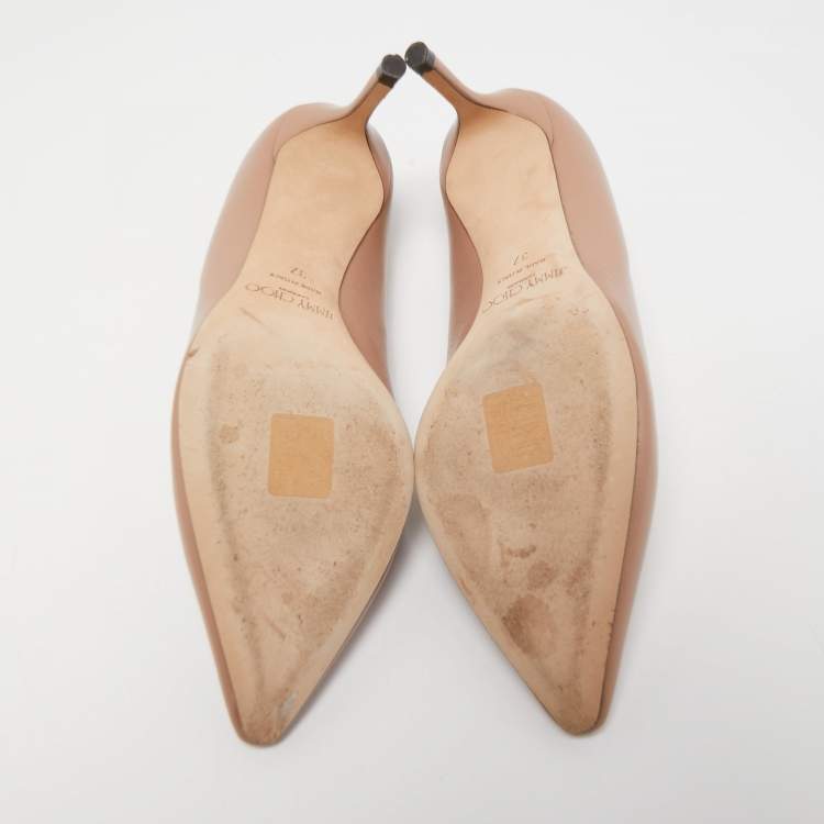 مملوكة مسبقًا Jimmy Choo Dusty Pink Leather Romy Pumps Size 37