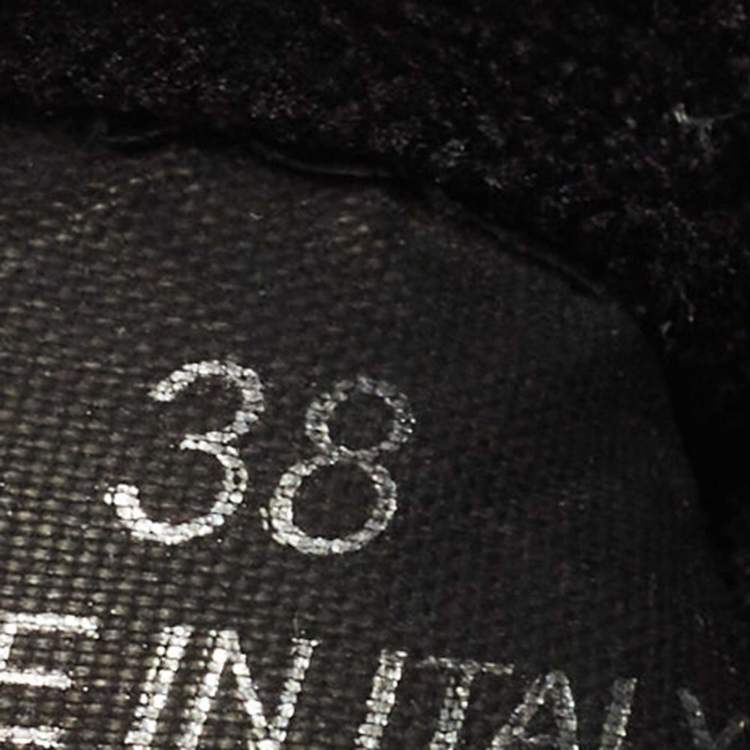 Pre Owned Jimmy Choo Black Crystal Embellished Knit Fabric Regena High Top Sneakers Size 38