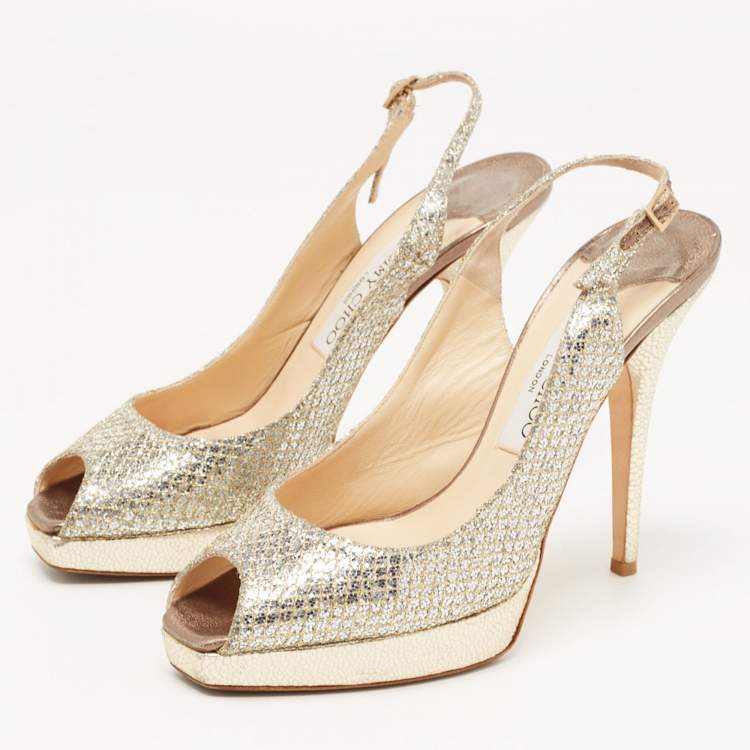 Jimmy choo clue discount glitter slingback pump