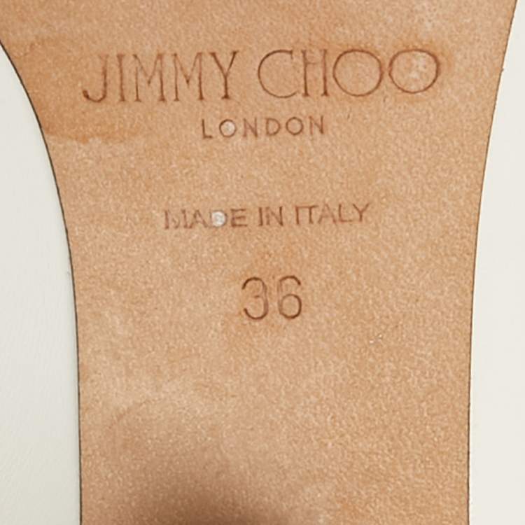 Pre Owned Jimmy Choo Cream/Black Suede and Leather Ankle Boots Size 36