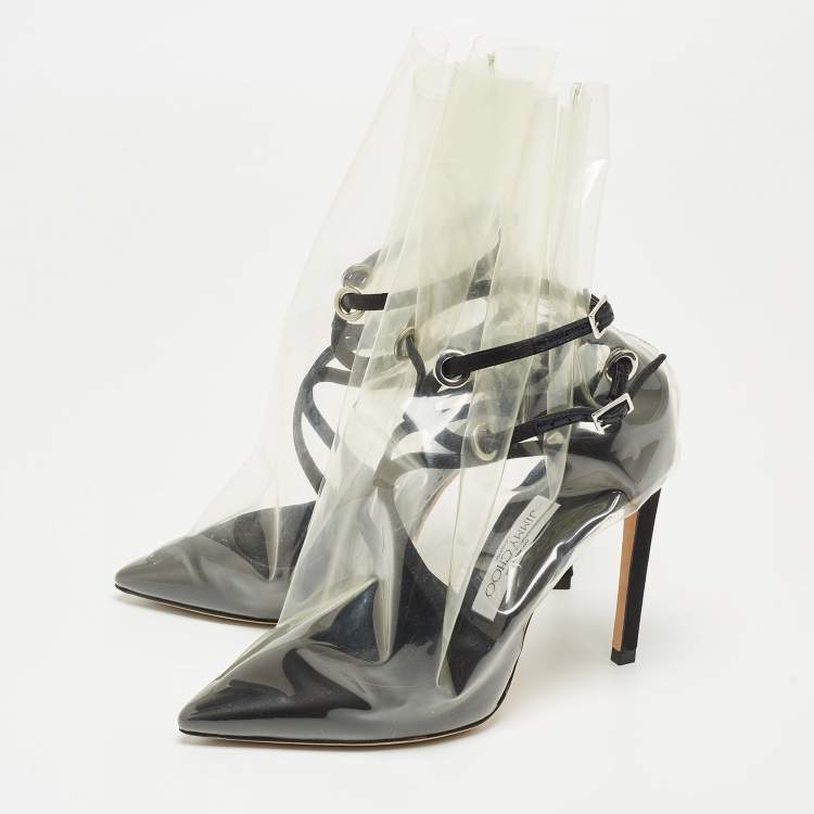 shoes, dior, christian dior, lucite, heels, ankle boots, booties, clear  heels, boots - Wheretoget
