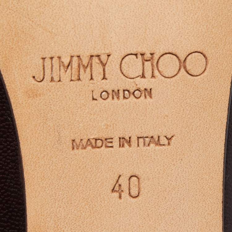 Pre Owned Jimmy Choo Dark Brown Leather Romy Pumps Size 40 