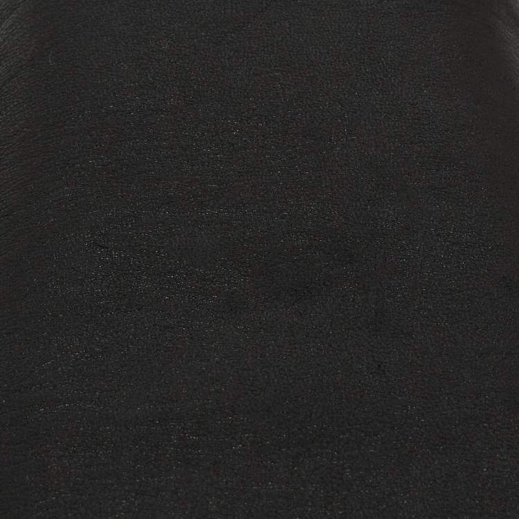 Pre Owned Jimmy Choo For H&M Black Leather Thigh High Boots Size 37