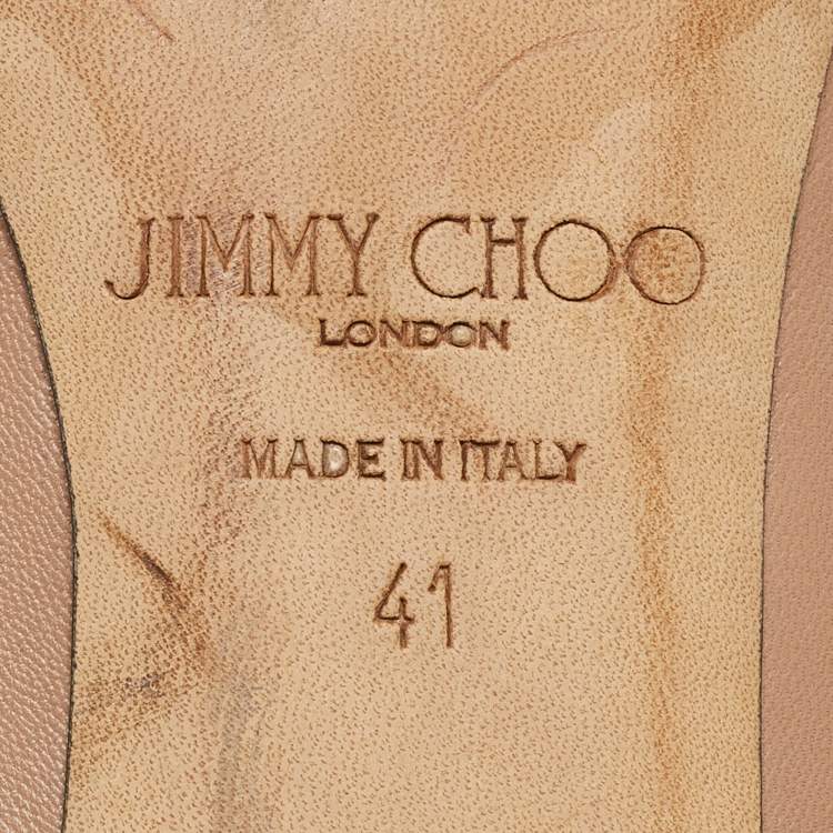 Pre Owned Jimmy Choo Beige Leather Romy Pumps Size 41