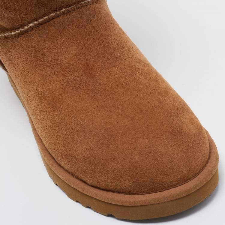 Pre Owned Jimmy Choo Brown Suede Midcalf  Boots Size 40