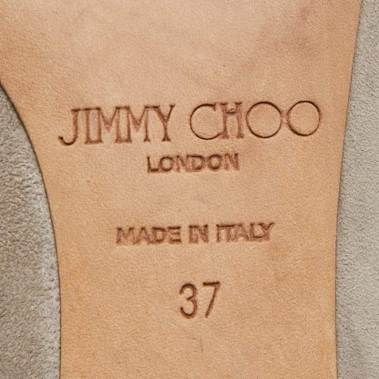 مملوكة مسبقًا Jimmy Choo Grey Suede Romy Pumps Size 37
