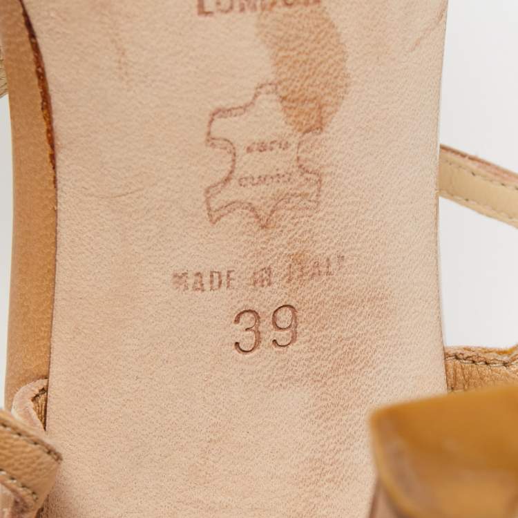 Pre Owned Jimmy Choo Brown Leather Strappy Sandals Size 39