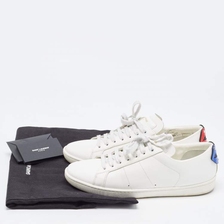 Pre Owned Saint Laurent White Leather Court Classic Sneakers Size 39