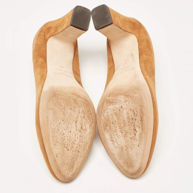 Pre Owned Jimmy Choo Brown Suede Billie Round Toe Pumps Size 42