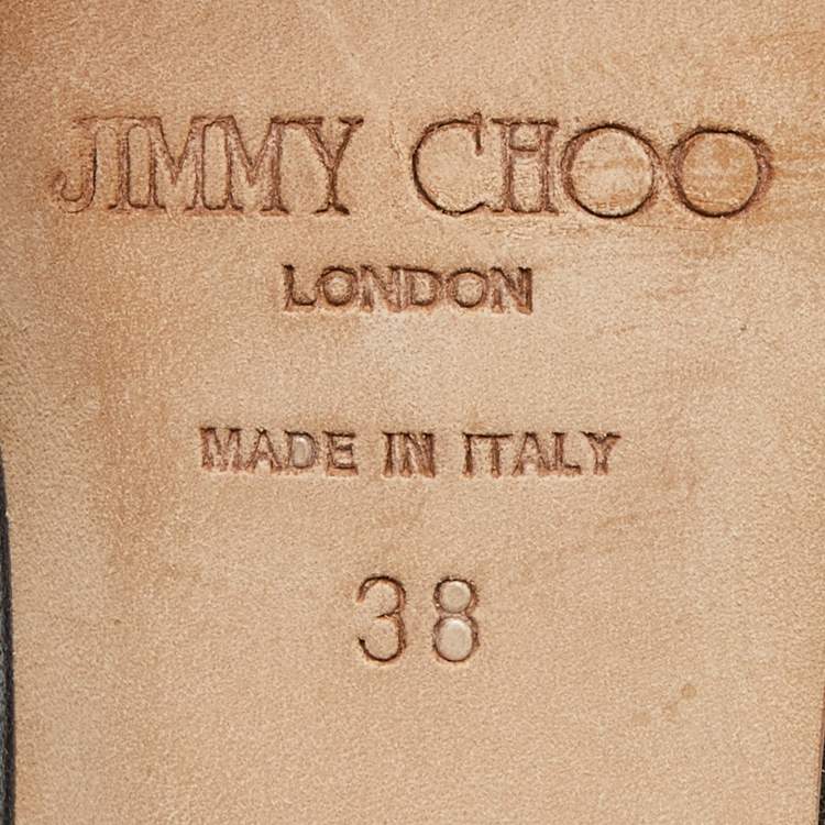 Pre Owned Jimmy Choo Silver/Gold Coarse Glitter Mary Jane Sandals Size 38