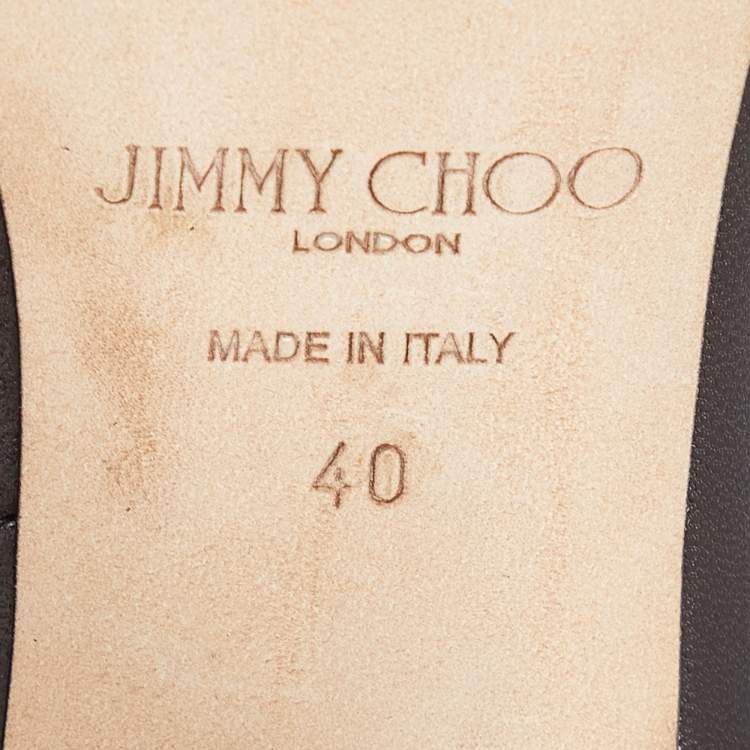Pre Owned Jimmy Choo Brown Leather Over The Knee Length Boots Size 40