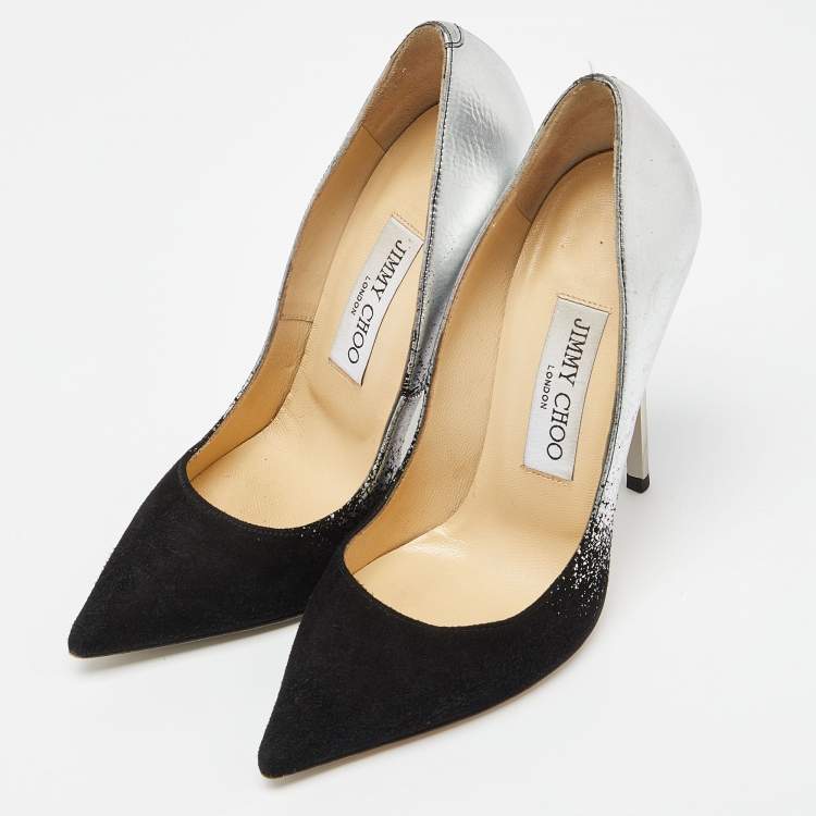 Pre Owned Jimmy Choo Black Suede Pointed Toe Pumps Size 35