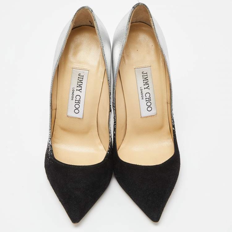 Pre Owned Jimmy Choo Black Suede Pointed Toe Pumps Size 35