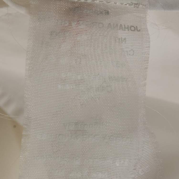 Pre Owned Johanna Ortiz White Cotton Button Front Jo March Dress S