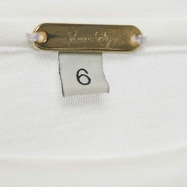 Pre Owned Johanna Ortiz White Cotton Puff Sleeve Top M