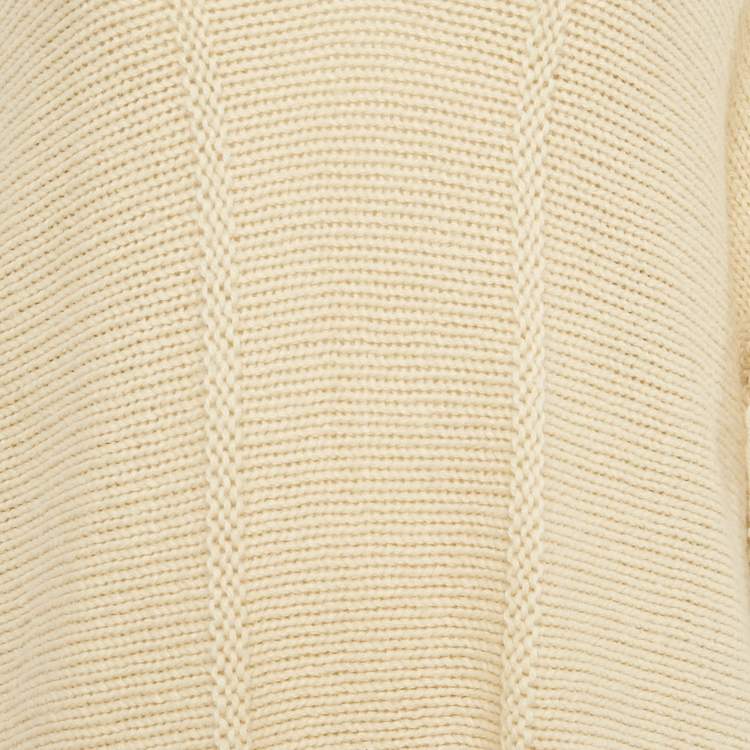 Pre Owned Johanna Ortiz Cream Wool Blend Knit The Message Sweater M  