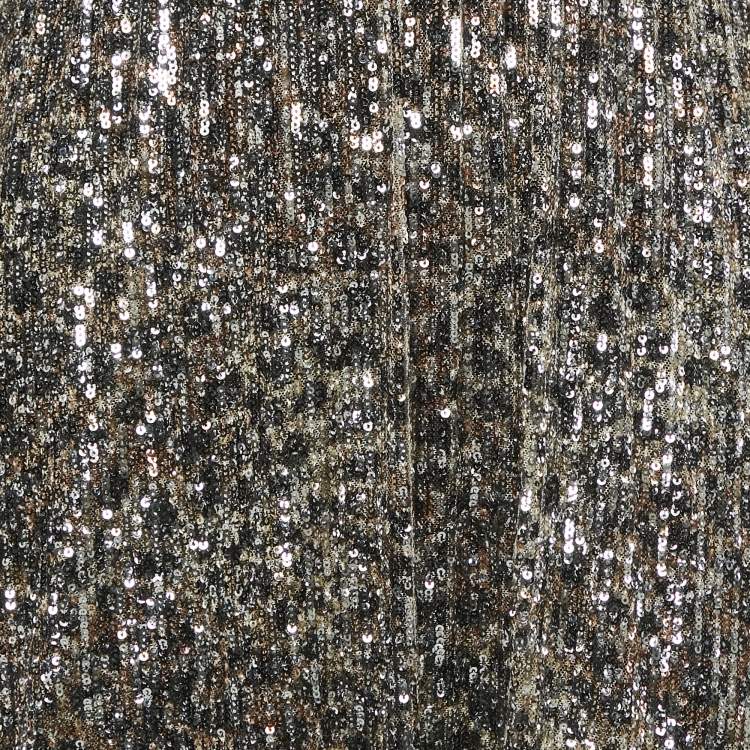 Pre Owned Jonathan Simkhai Brown Emmy Speckle Sequins Midi Dress XS