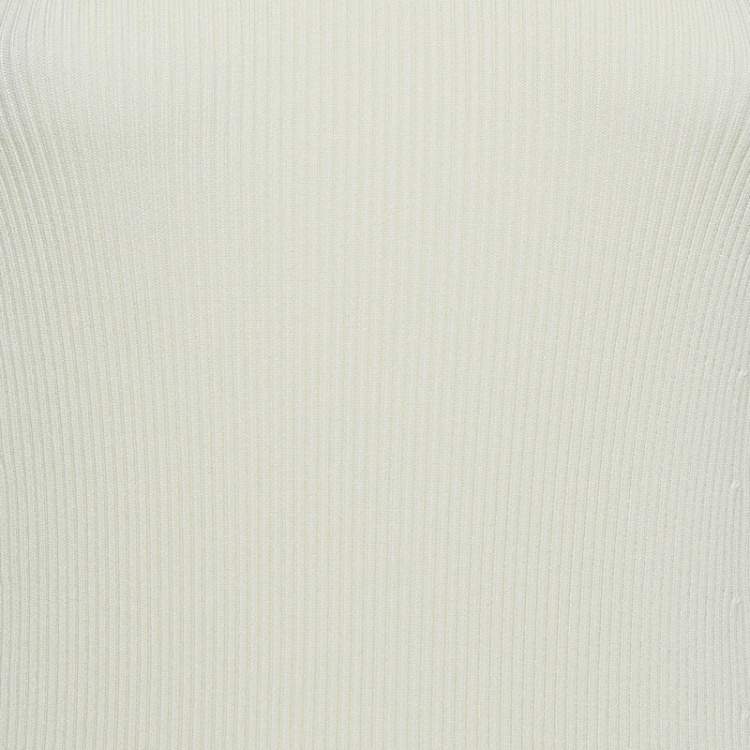 Pre Owned Jonathan Simkhai Ivory White Rib Knit Tabitha Dress S