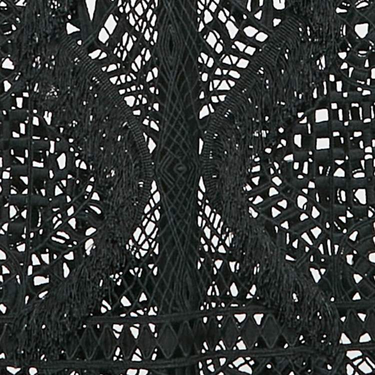 Pre Owned Jonathan Simkhai Black Lace Trimmed Sleeveless Top S