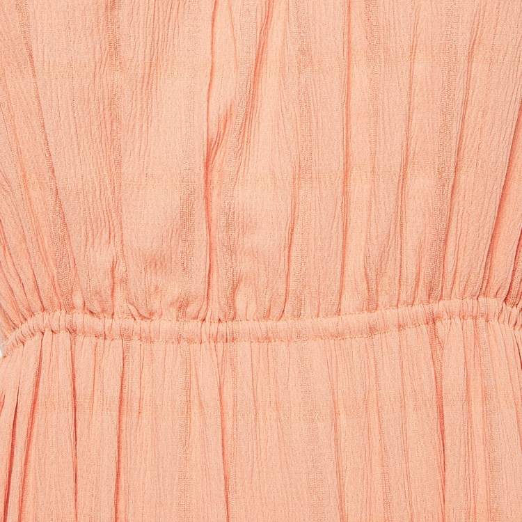 Pre Owned Jonathan Simkhai Swim Orange Cotton Blend Sleeveless Maxi Dress S