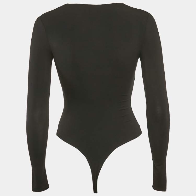 مملوكة مسبقًا Jonathan Simkhai Black Jersey V-Neck Jumpsuit XS