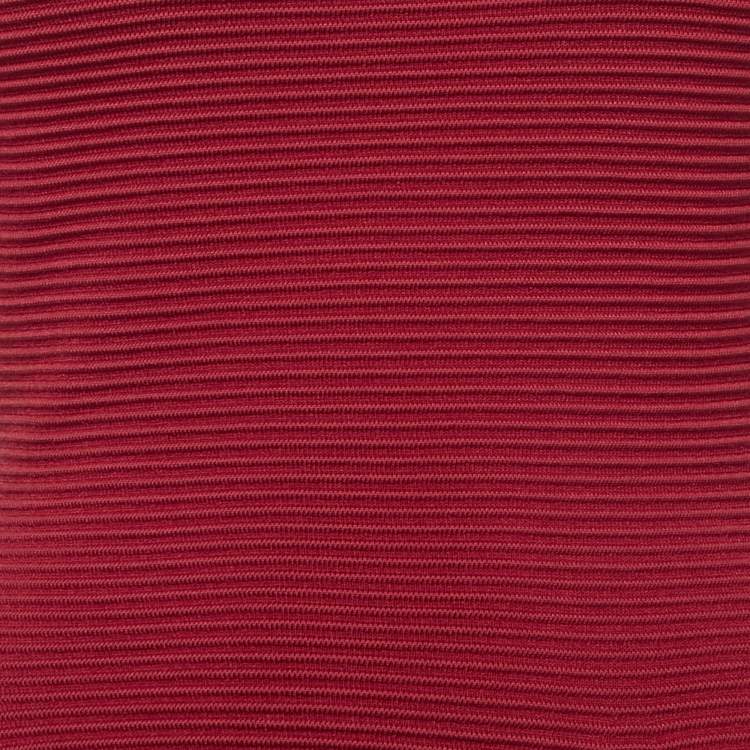 Pre Owned Jonathan Simkhai Red Textured Stretch Knit Flared Mini Dress M